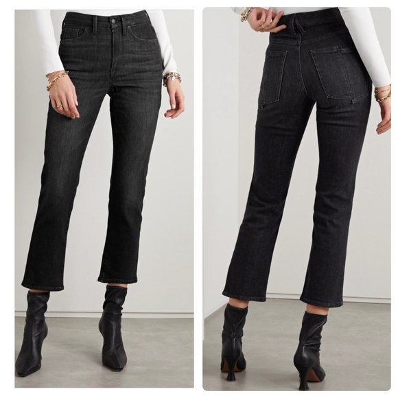 Good American Good Legs Straight Womens 12/31 Black Cashmere High Rise - Picture 1 of 16